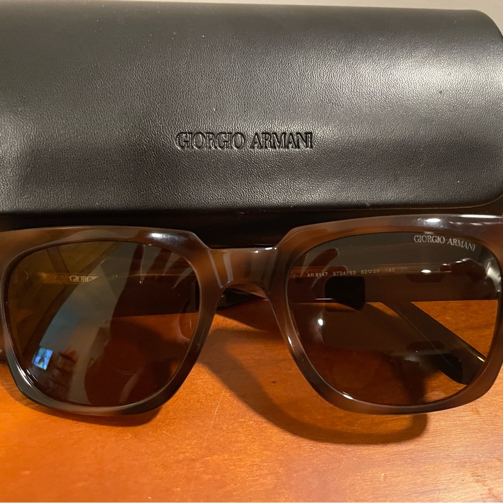 Giorgio Armani 52 mm Brown Sunglasses. Excellent condition. Includes case.